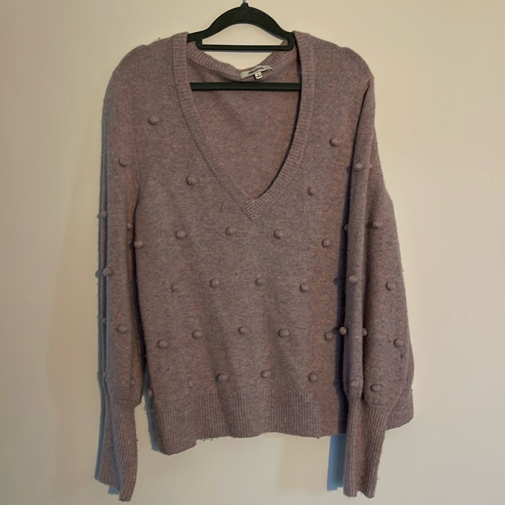 Madewell Lavendar v-neck sweater